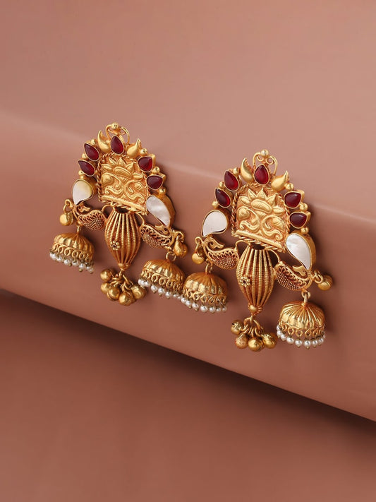 Gold Plated Jhumki Earrings