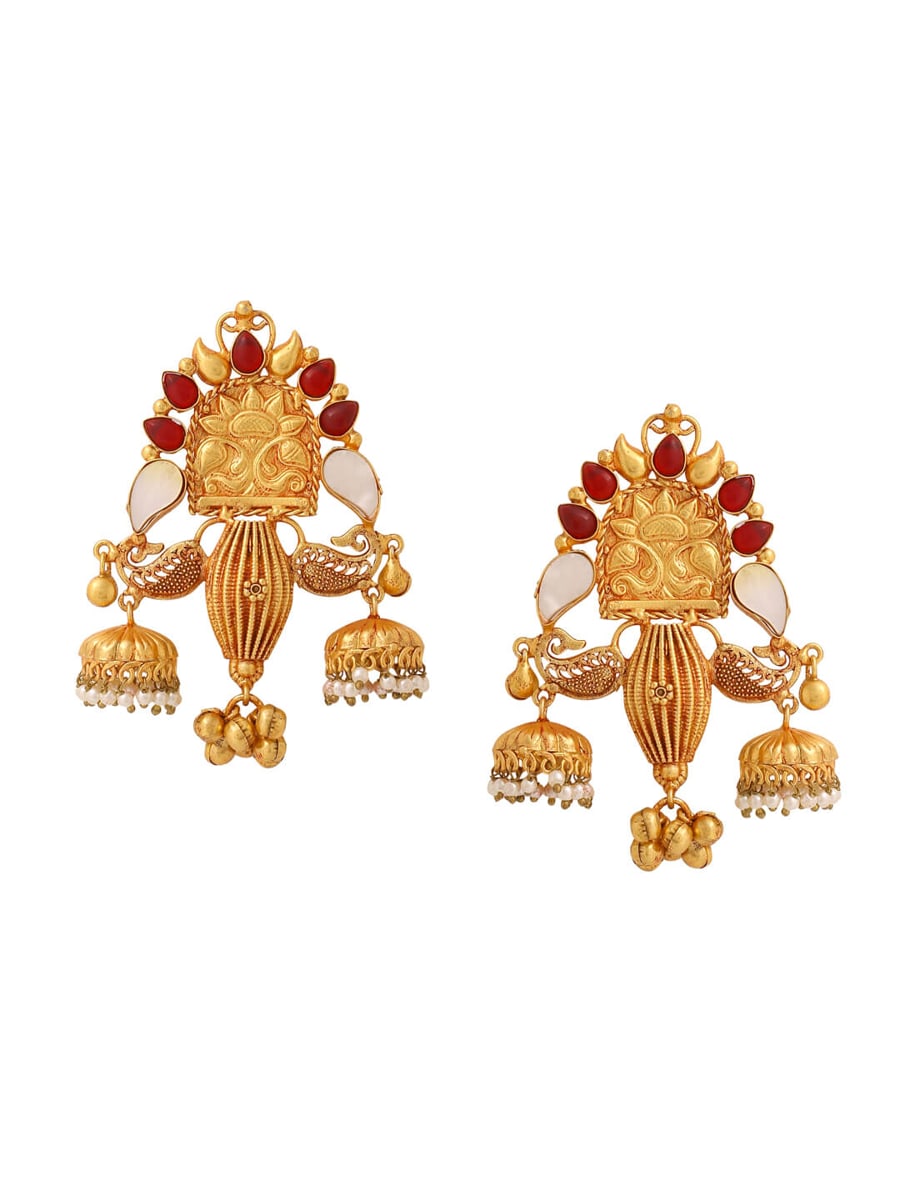 gold-plated-jhumki-earrings-viraasi
