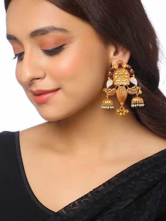 Gold Plated Jhumki Earrings