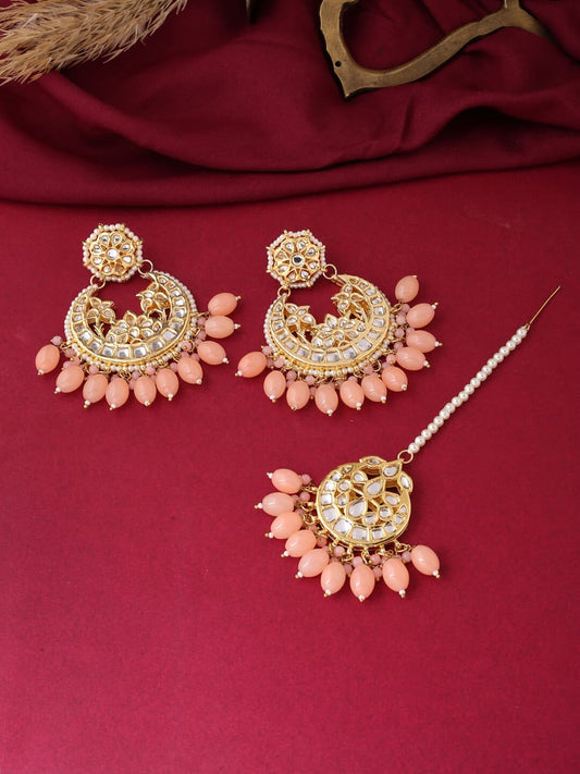 Traditional Earrings and Maang Tikka Set