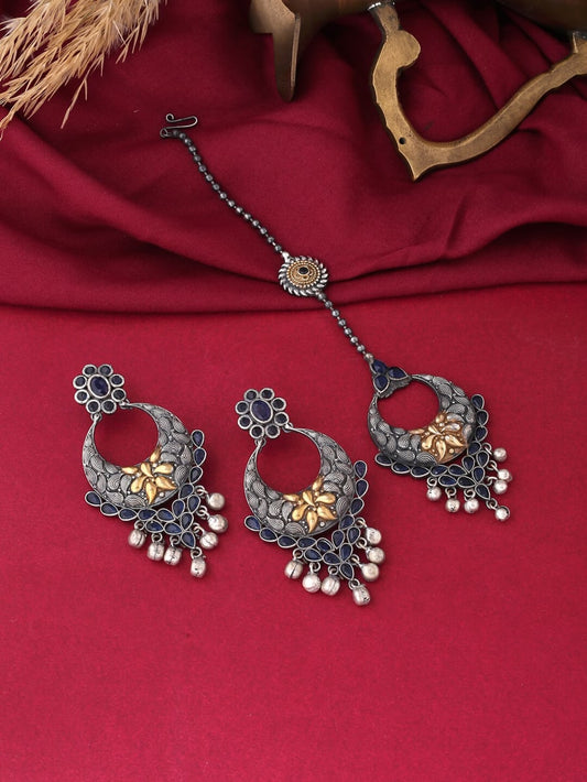 Classy Dual Tone Maang Tikka Set