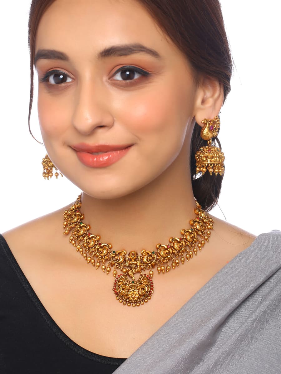 gold-plated-temple-necklace-set-viraasi