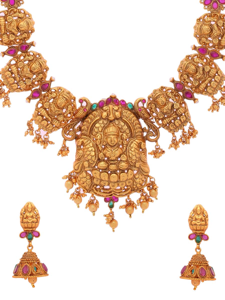 gold-plated-temple-necklace-set-viraasi
