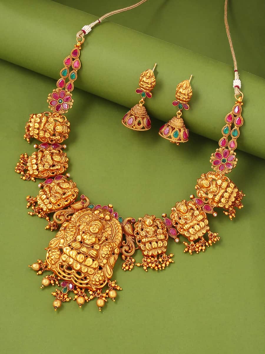 gold-plated-temple-necklace-set-viraasi