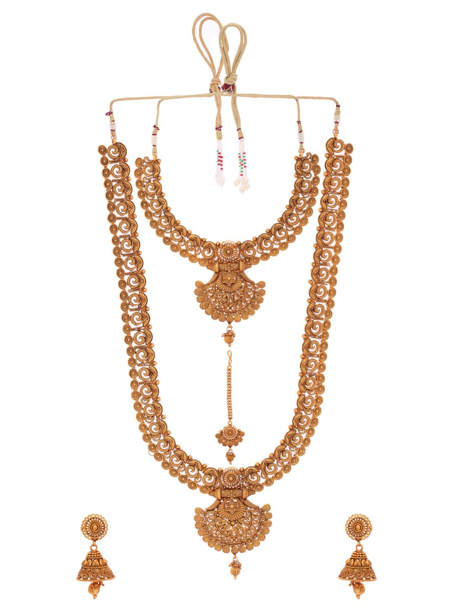 traditional-gold-plated-long-and-short-necklace-set-viraasi