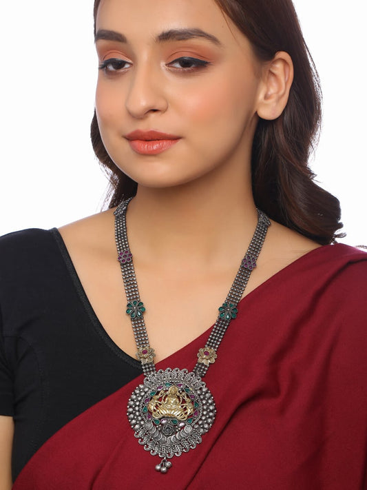 Ethnic Dual Tone Long Necklace