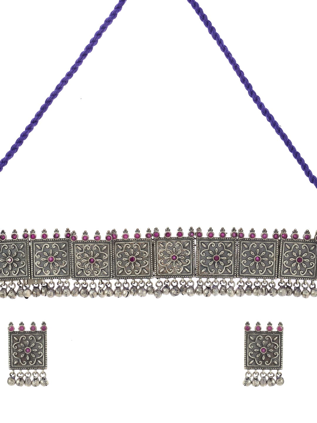 tribal-oxidized-choker-necklace-earring-set-viraasi