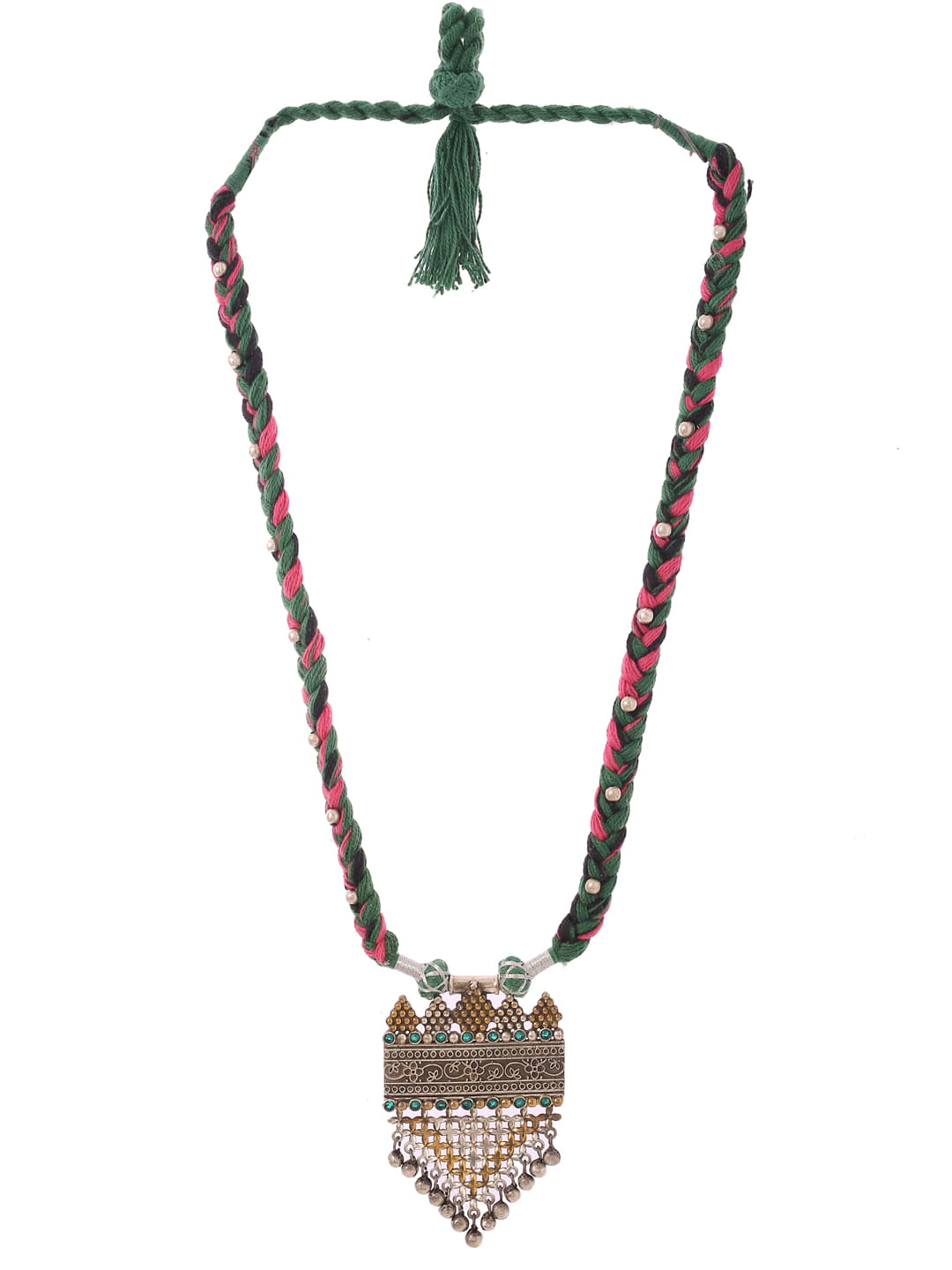 classic-dual-tone-thread-necklace-with-multicolor-thread-viraasi
