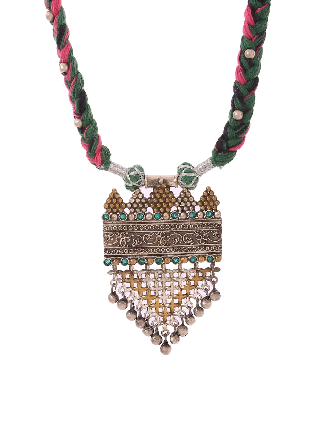 classic-dual-tone-thread-necklace-with-multicolor-thread-viraasi