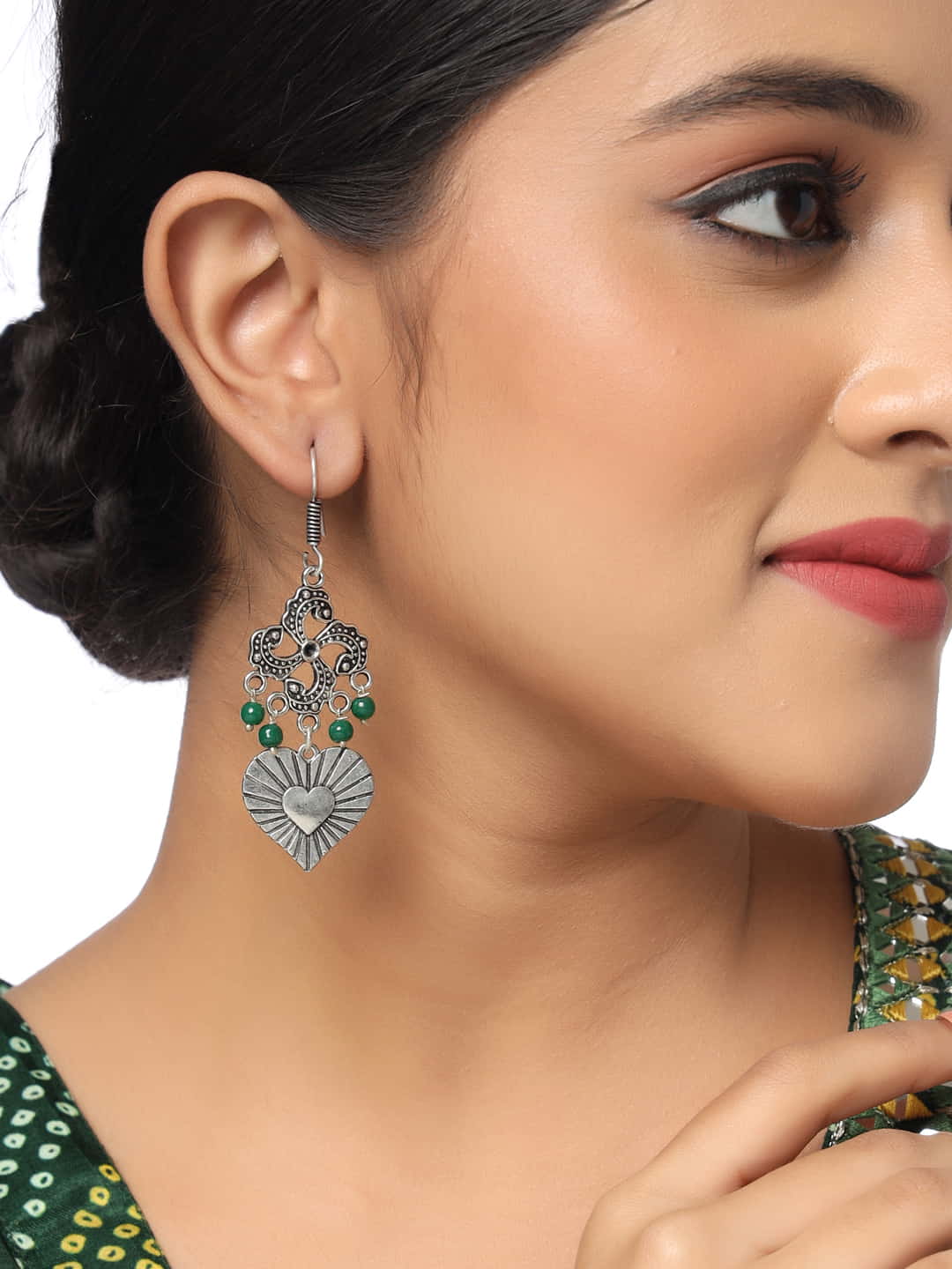 oxidized-dangler-green-stone-earring-for-girls-and-women-viraasi