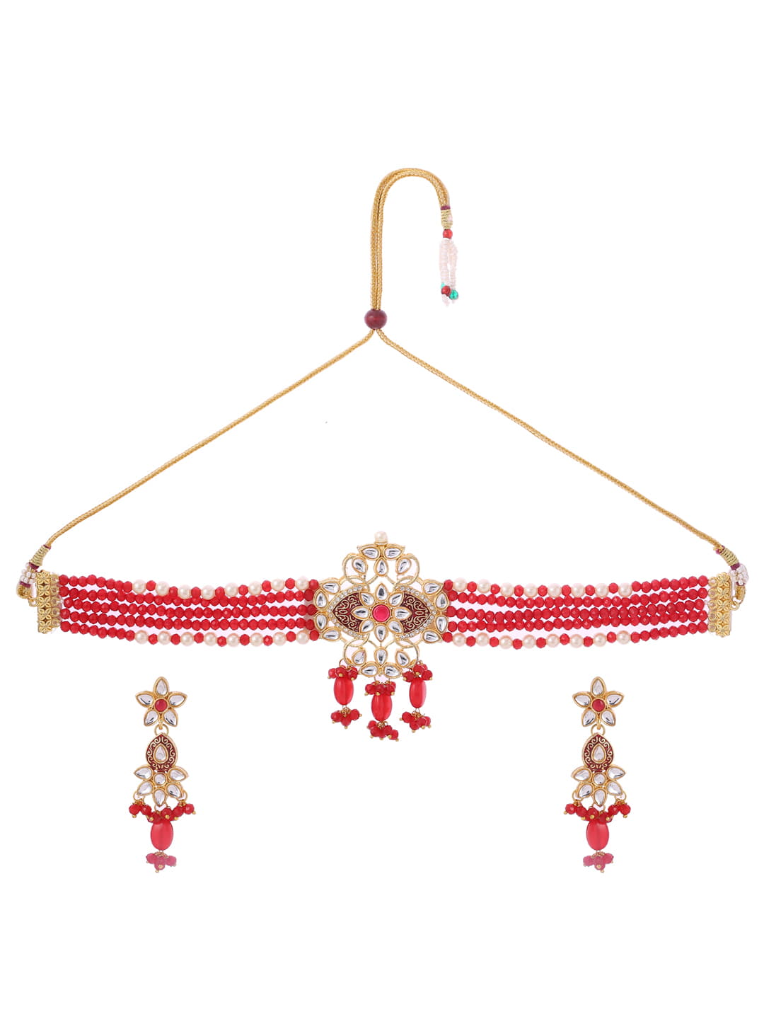 kundan-ethnic-traditional-choker-necklace-set-red-beads-viraasi