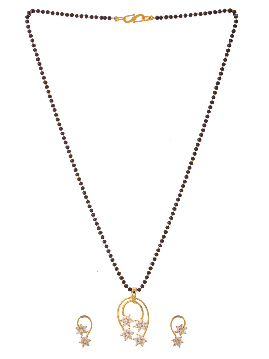 gold-plated-floral-design-artificial-beaded-mangalsutra-with-earrings-viraasi