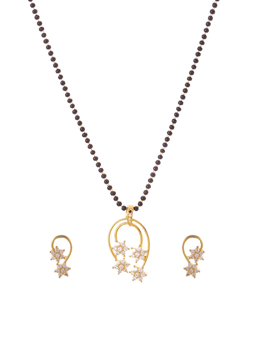gold-plated-floral-design-artificial-beaded-mangalsutra-with-earrings-viraasi