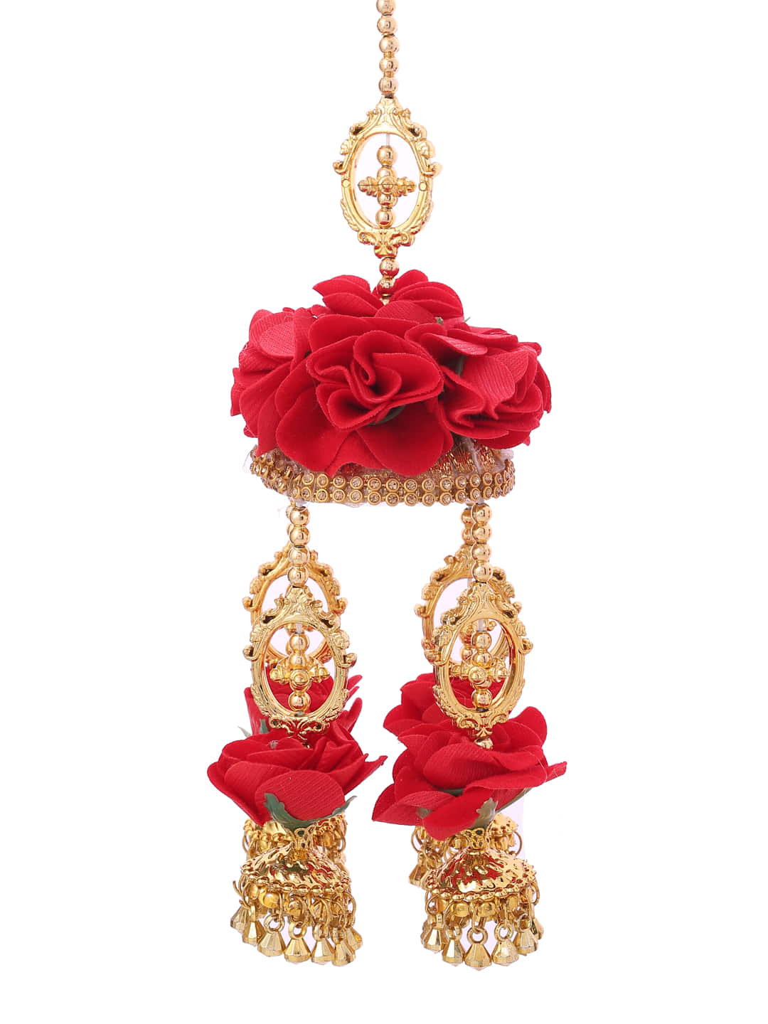 gold-plated-handcrafted-bridal-kaleera-set-with-red-flowers-viraasi