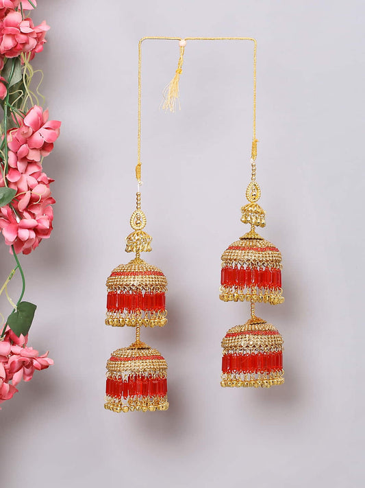 gold-plated-layered-bridal-kaleera-set-with-red-crystal-stone-viraasi