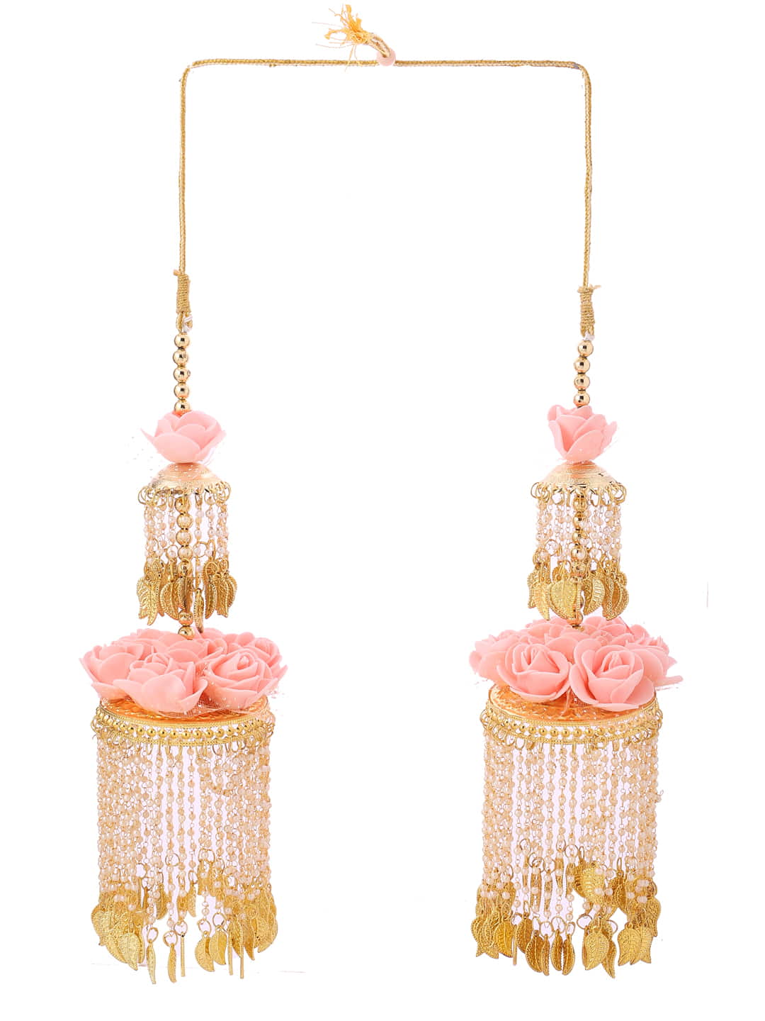 gold-plated-bridal-kaleera-set-with-pink-flowers-viraasi