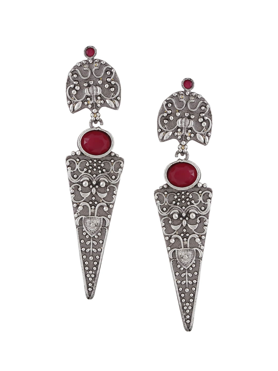classic-oxidized-dangle-earrings-red-stone-viraasi