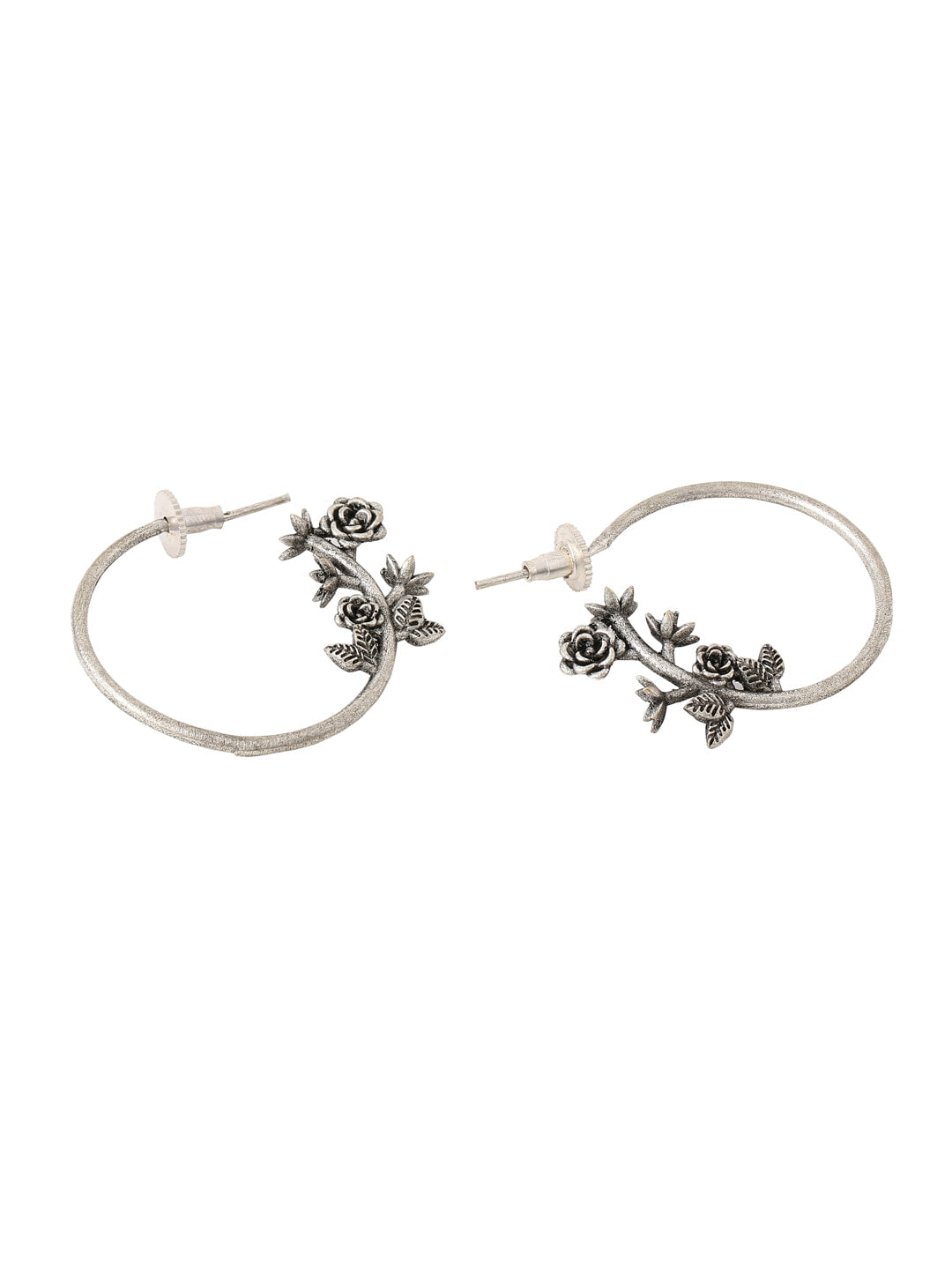 floral-shape-oxidized-hoop-earrings-viraasi