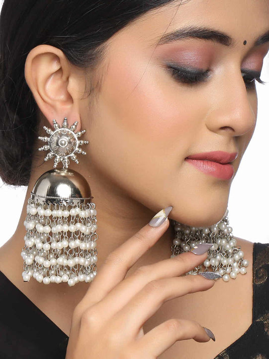 silver-plated-long-jhumka-earrings-with-pearls-viraasi