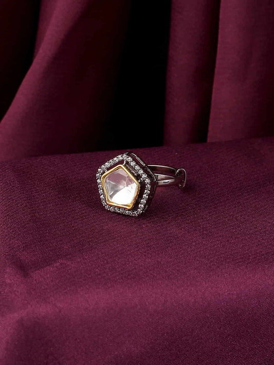 Black Rhodium Plated AD Ring-Adjustable