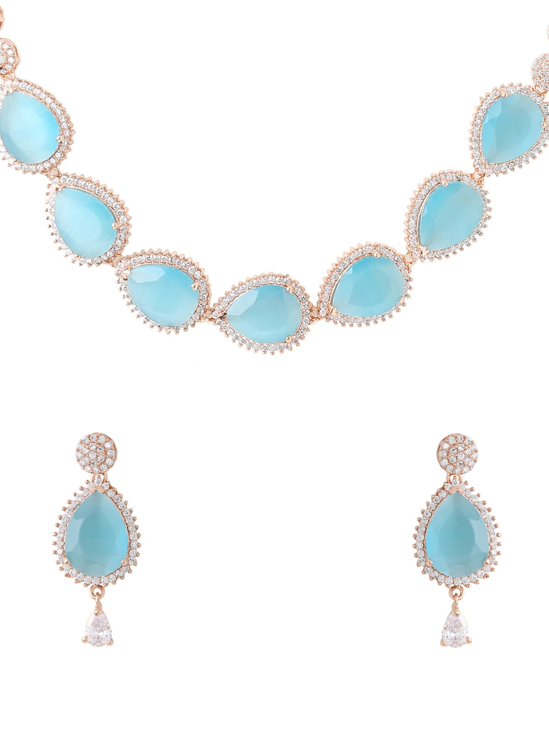rose-gold-plated-american-diamond-necklace-set-turquoise-color-viraasi
