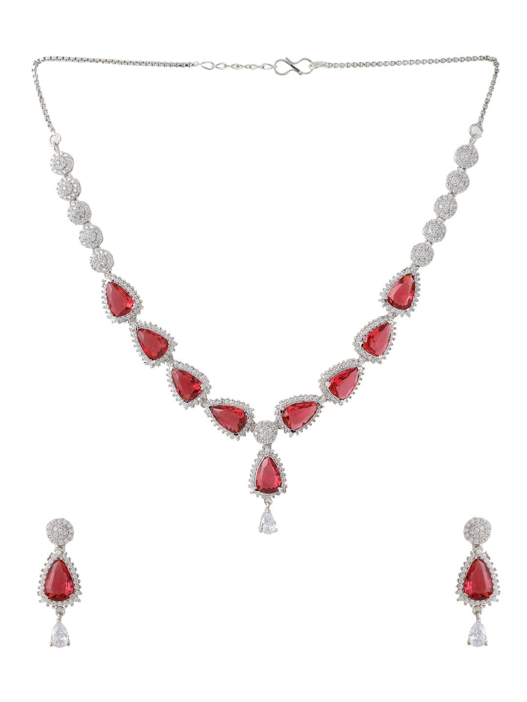 silver-plated-american-diamond-necklace-set-ruby-color-viraasi