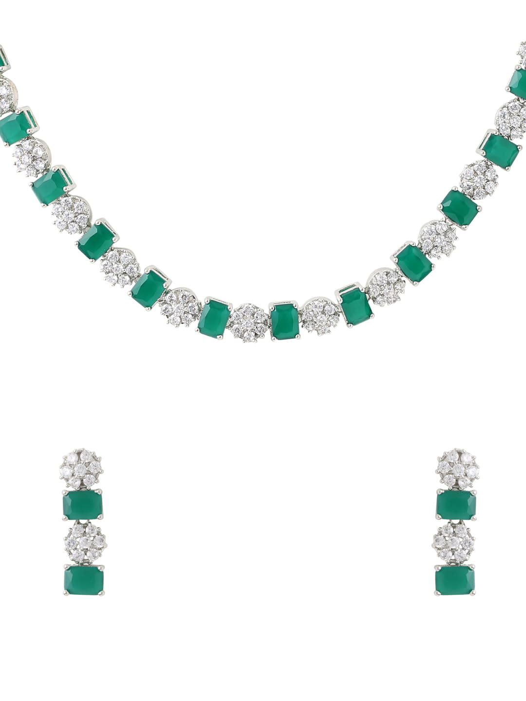 floral-shape-american-diamond-necklace-set-emerald-color-viraasi