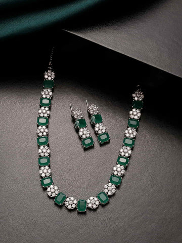 floral-shape-american-diamond-necklace-set-emerald-color-viraasi