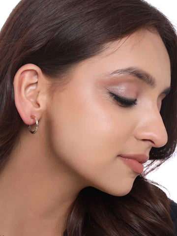 Stylish Gold Plated Hoop Earrings for Women
