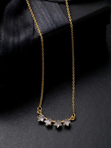 Gold Plated American Diamond Necklace