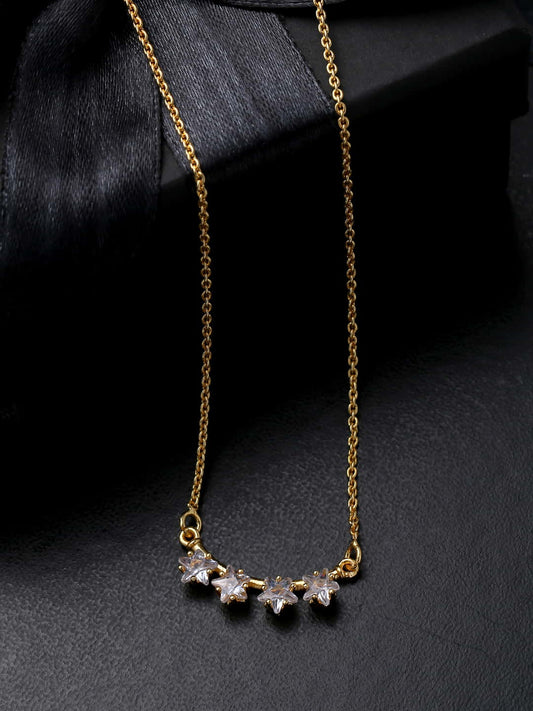 Gold Plated American Diamond Necklace