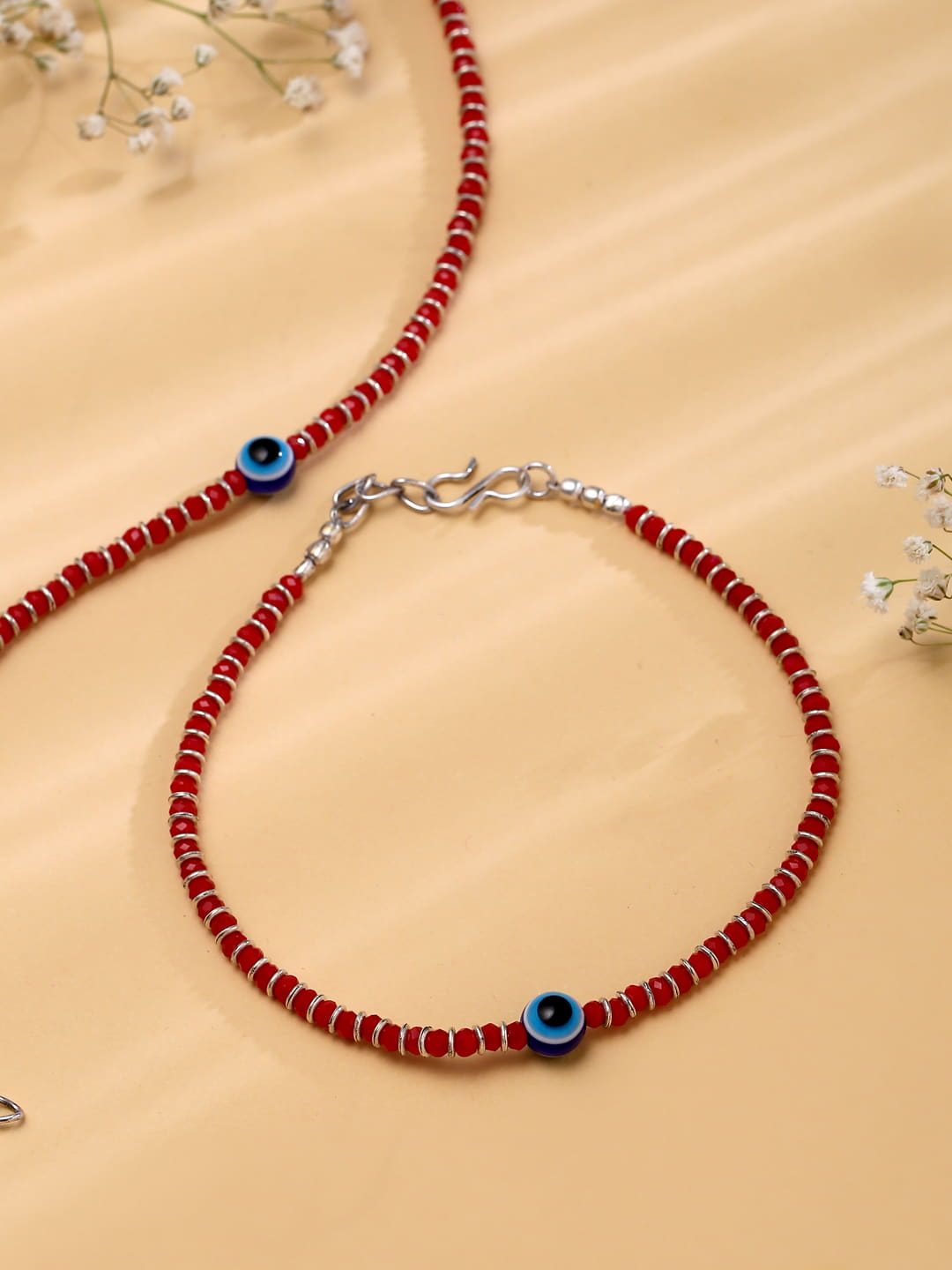 Alphabeys Tribal Style Red Threaded Anklets with Oxidized Ghungroo for  Women and GirlsGlobal Artisans