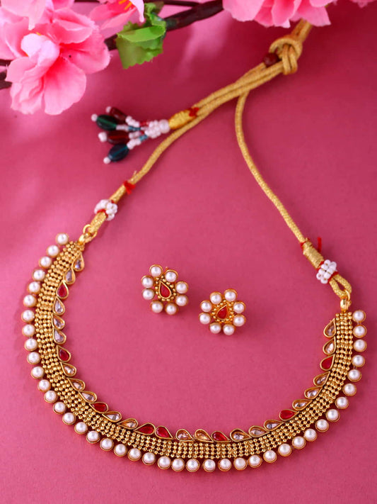 gold-plated-floral-shape-red-kundan-necklace-set-viraasi