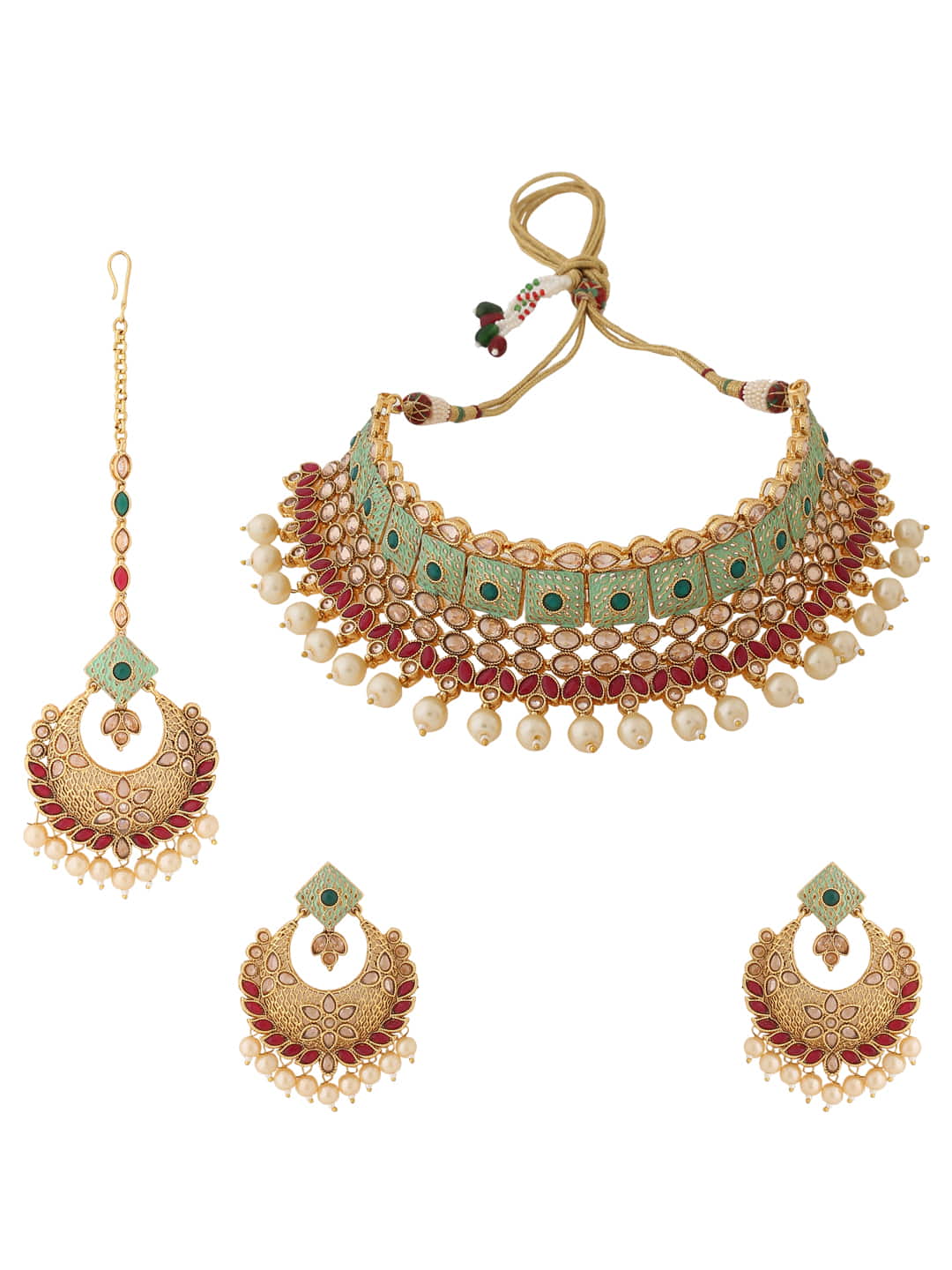 gold-plated-multi-color-stone-bridal-necklace-set-viraasi