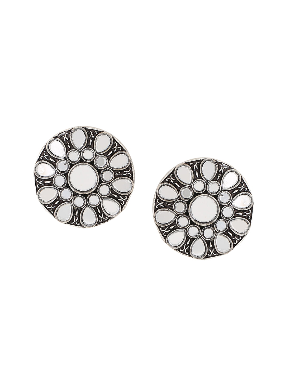 round-shape-oxidised-mirror-stud-earrings-viraasi