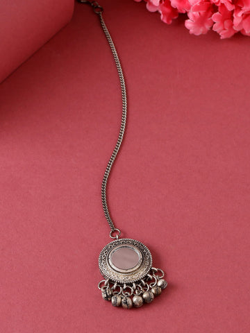 oxidised-silver-plated-round-shape-mirror-maang-tikka-viraasi
