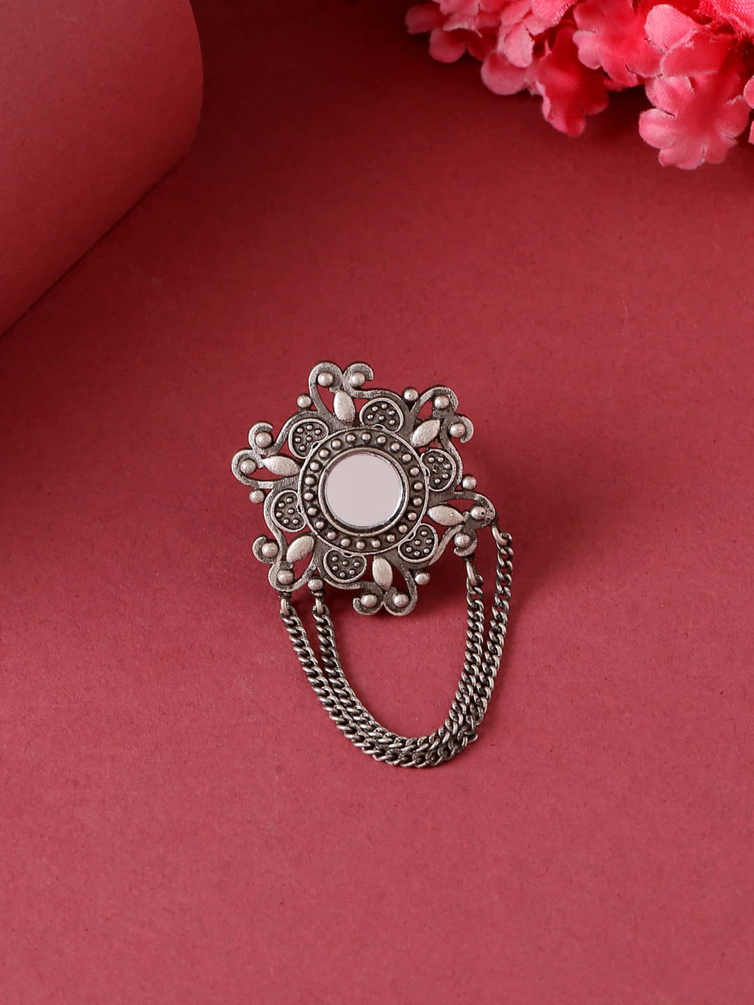 antique-oxidised-plated-mirror-ring-with-chain-viraasi