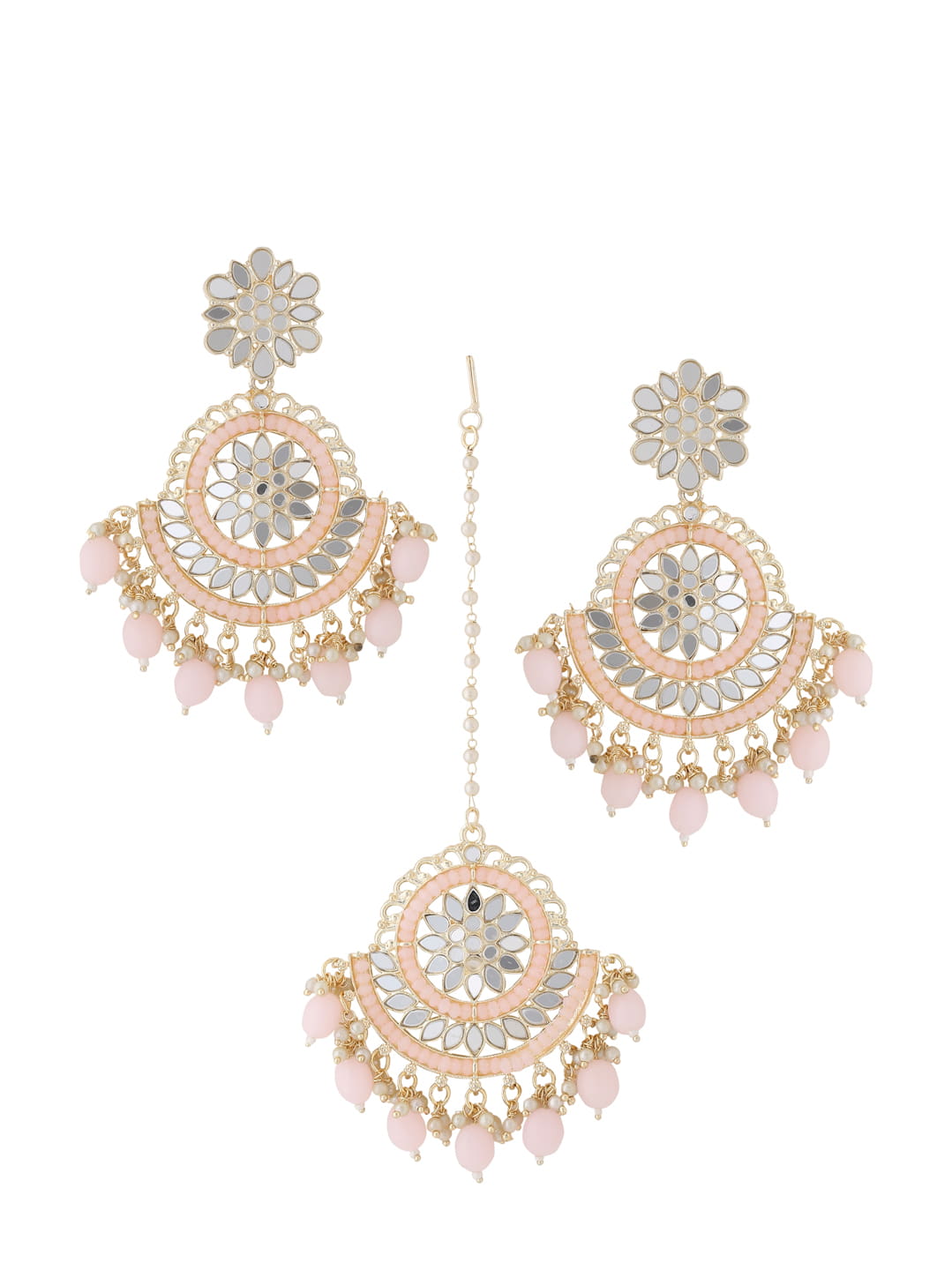 handcrafted-mirror-earrings-and-maang-tikka-set-pink-viraasi
