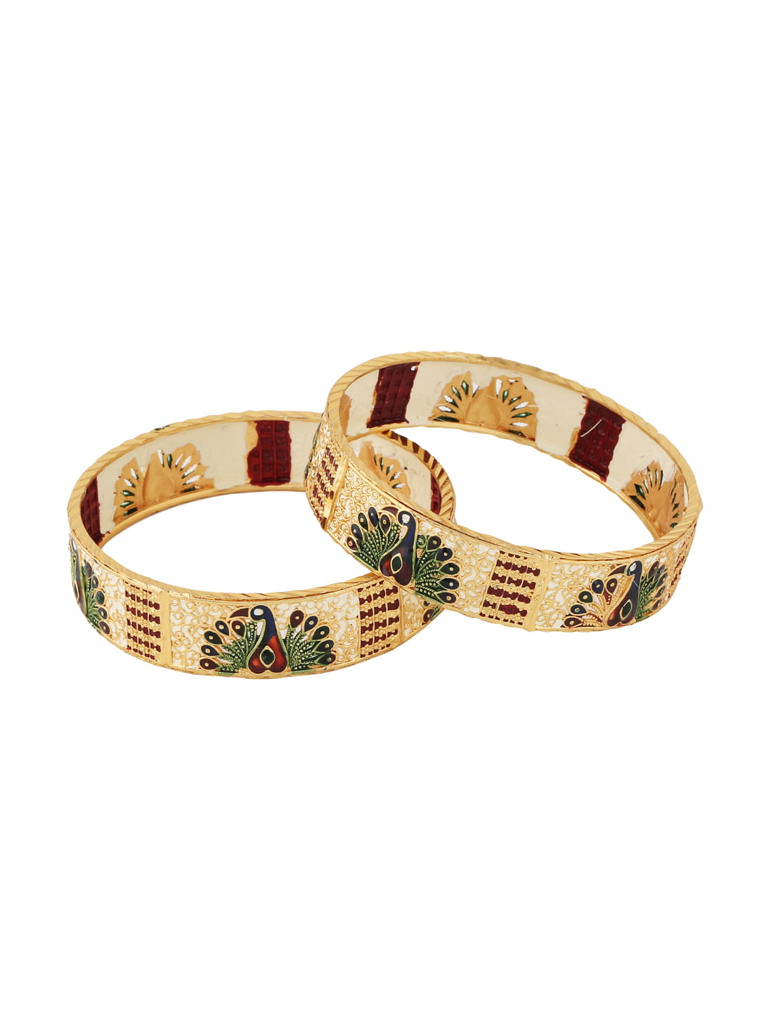 gold-plated-peacock-enameled-bangles-viraasi