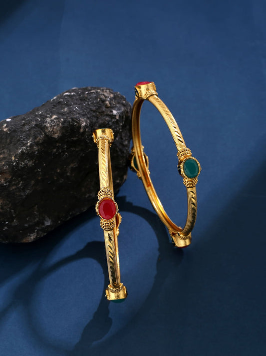 set-of-2-gold-plated-antique-design-bangles-viraasi