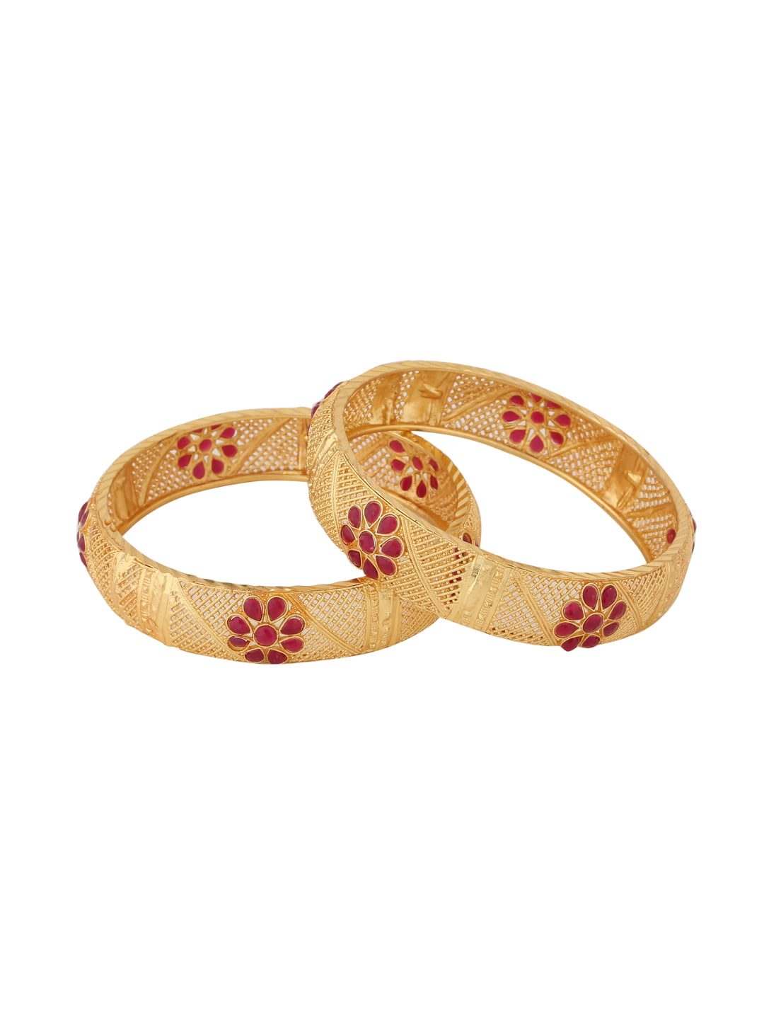 flower-design-gold-plated-bangle-set-viraasi