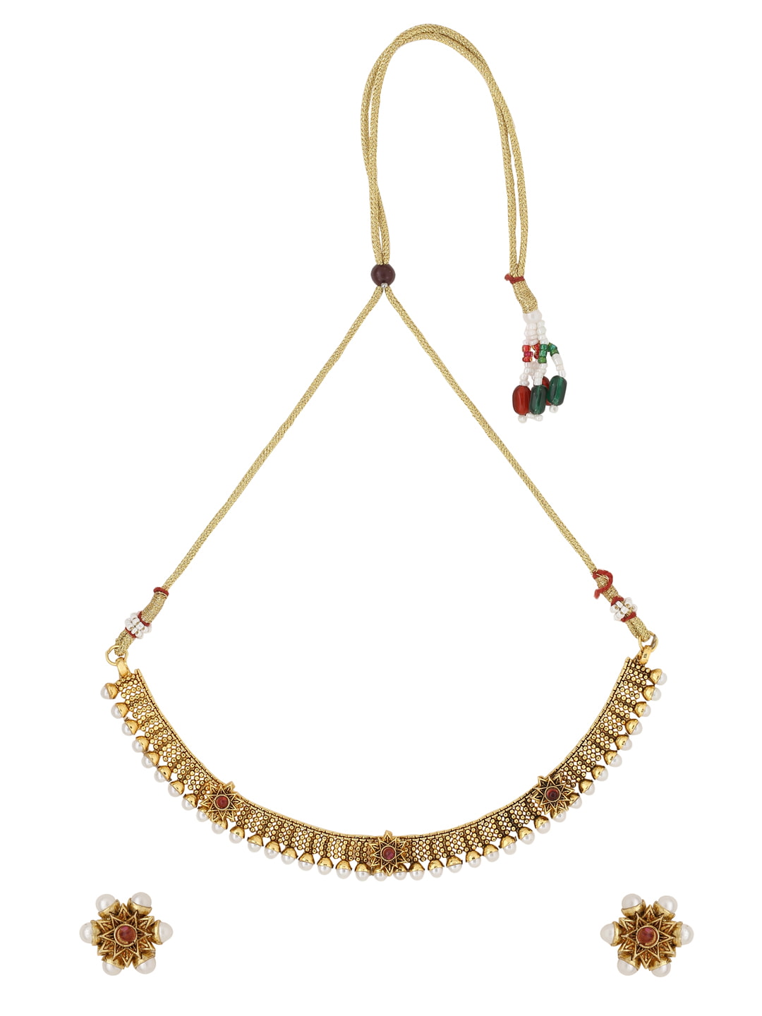 gold-plated-floral-shape-choker-necklace-set-virrasi