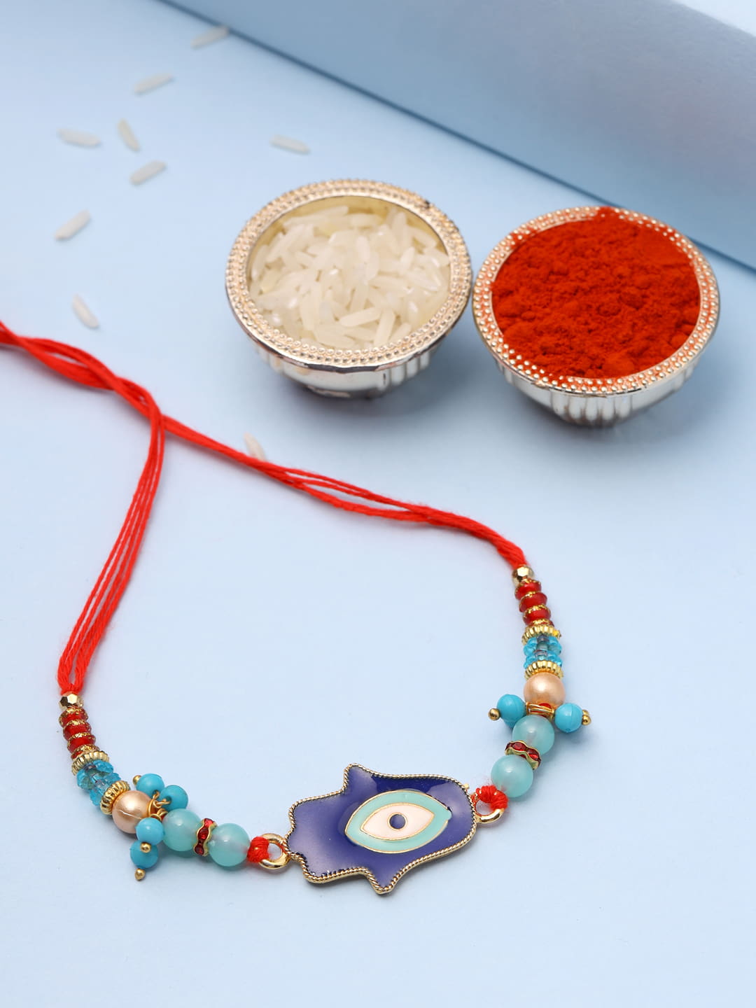 Milti-color Evil Eye Rakhi for Brother-Viraasi