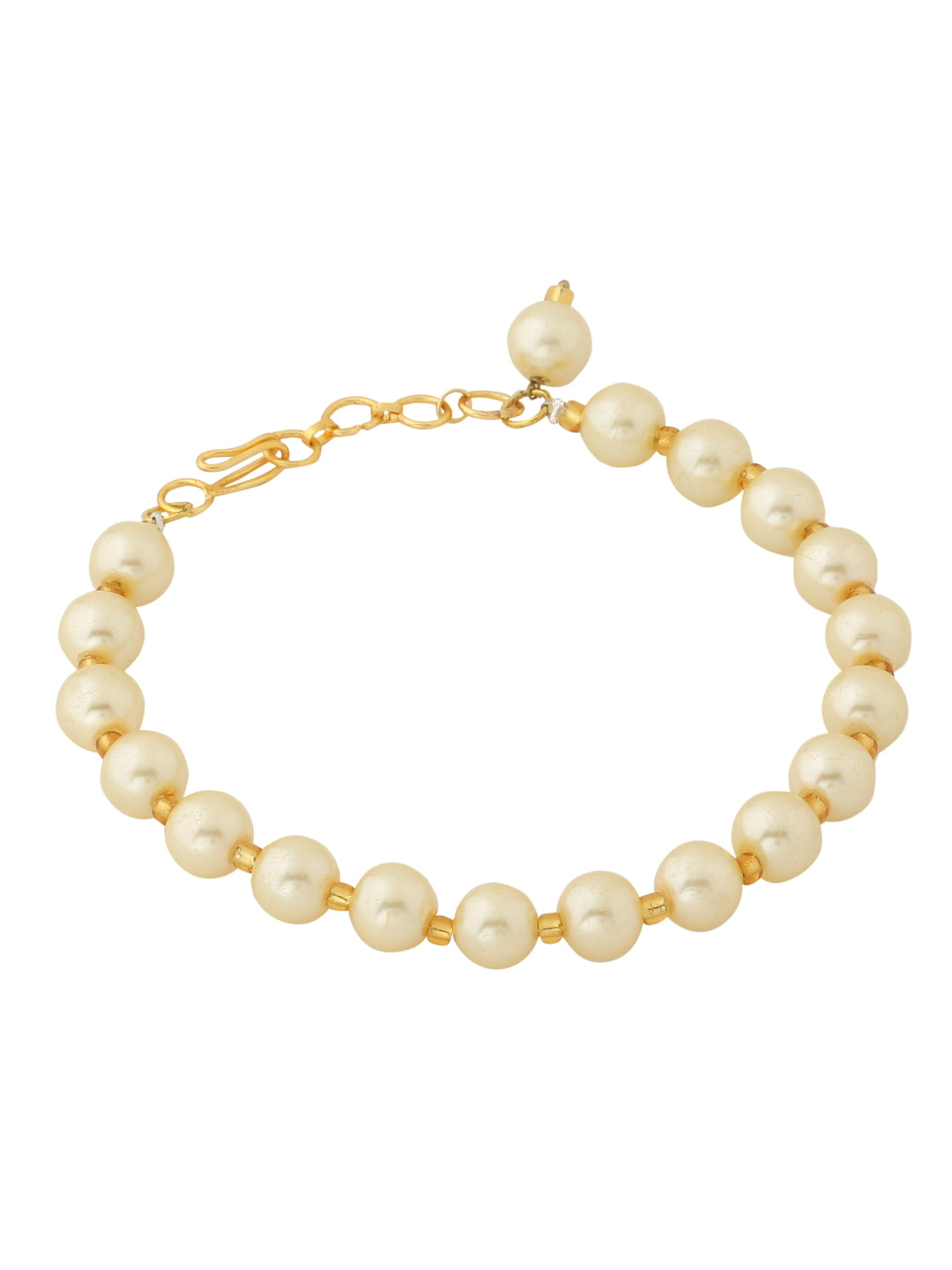 Gold Plated Pearl Bracelet for Girls and Women-Viraasi