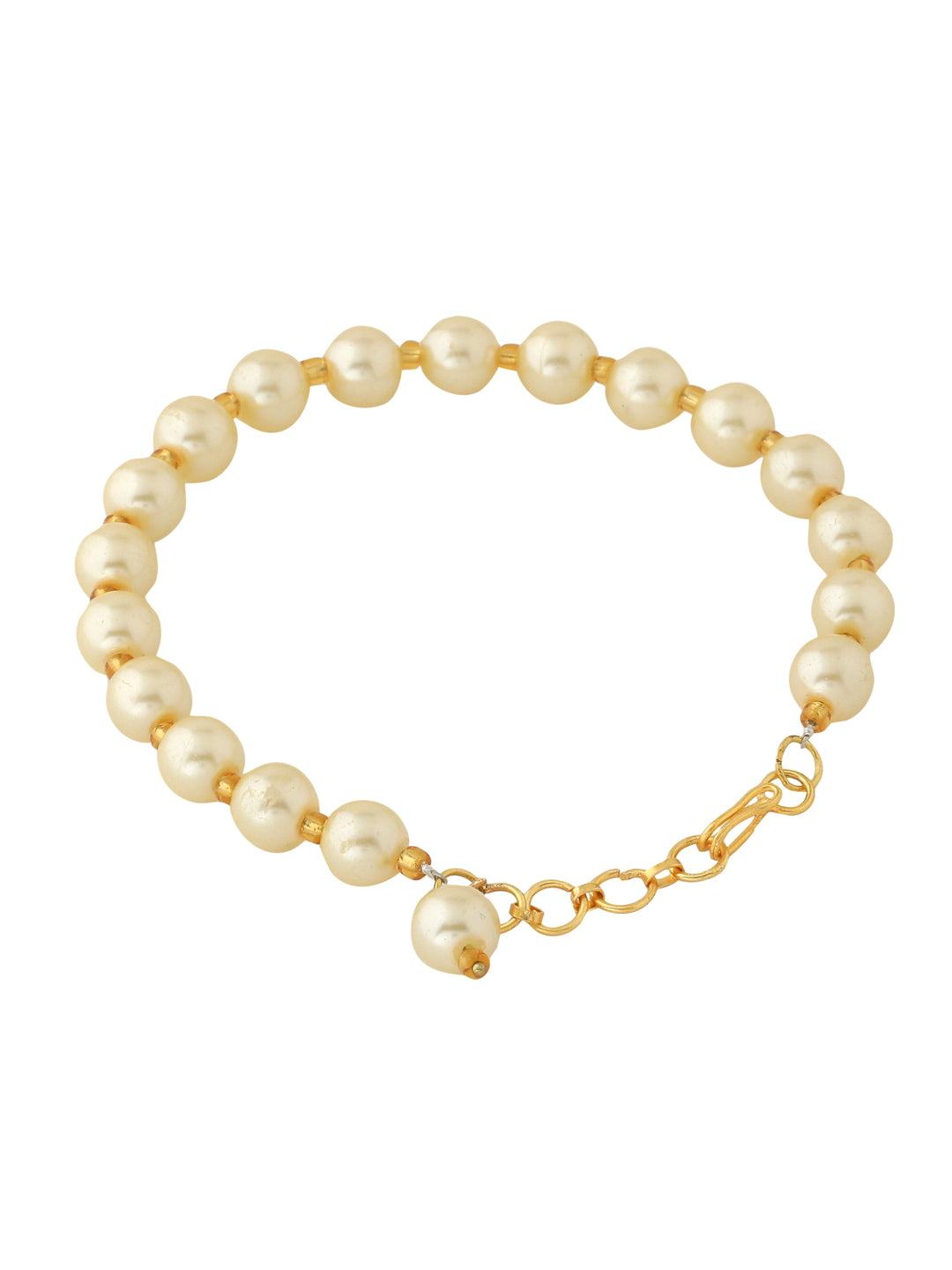 Gold Plated Pearl Bracelet for Girls and Women-Viraasi