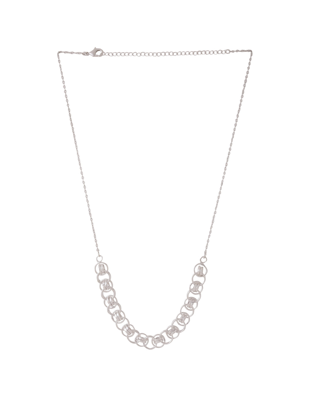 Stylish Silver Plated Chain Necklace-Viraasi
