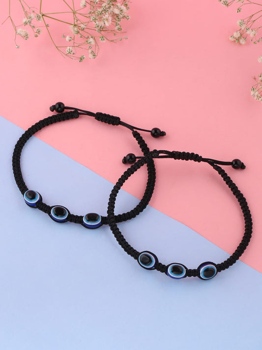 Evil Eye Adjustable Thread Anklet for Women