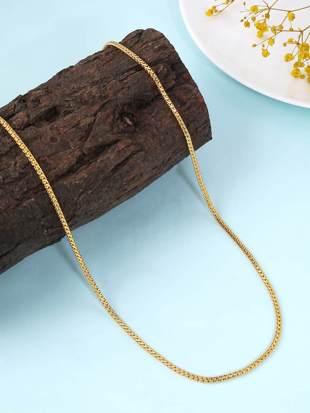 Gold Plated Rolo Chain For Men-Viraasi