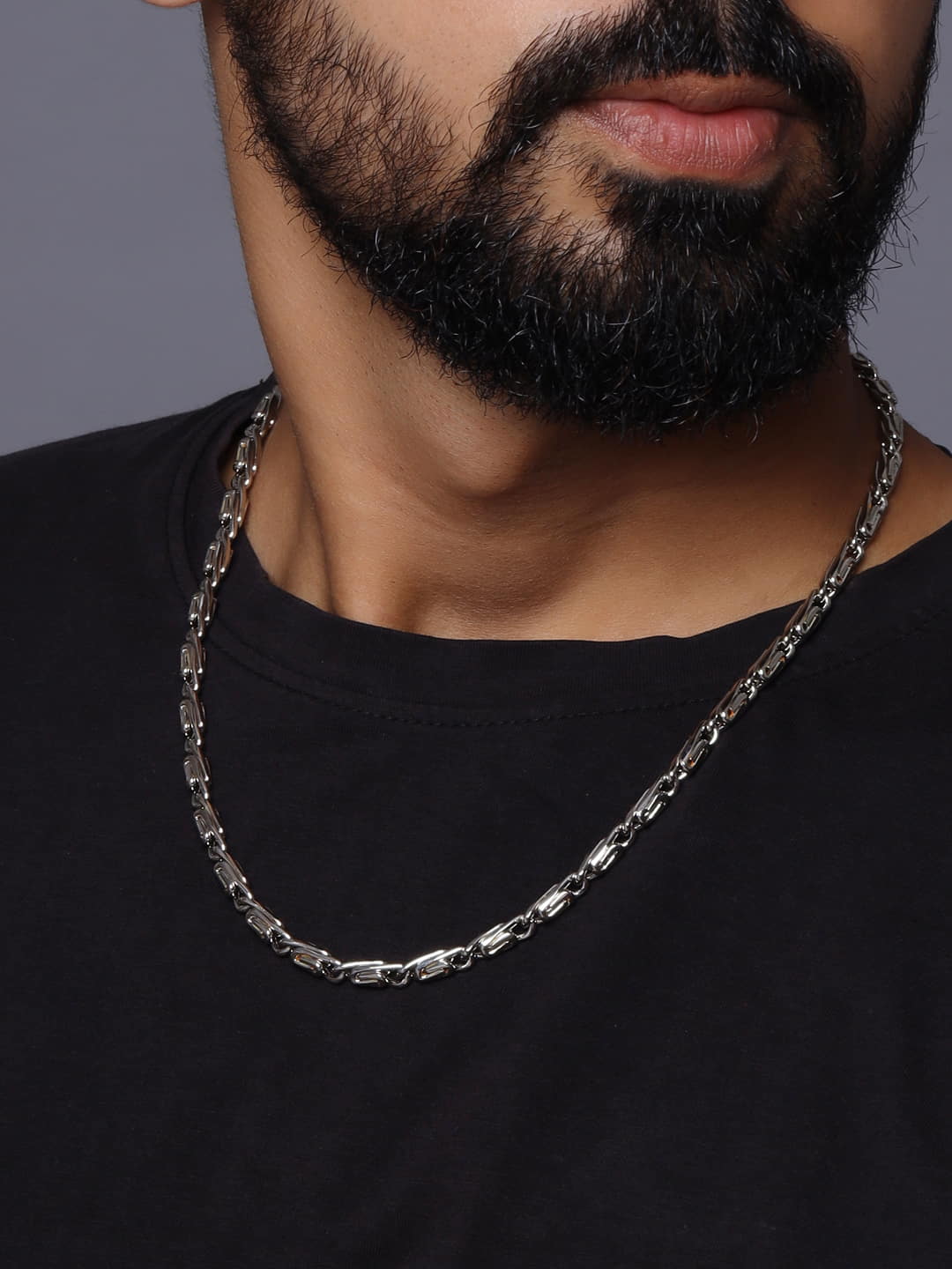 Silver Plated Minimal Chain For Men