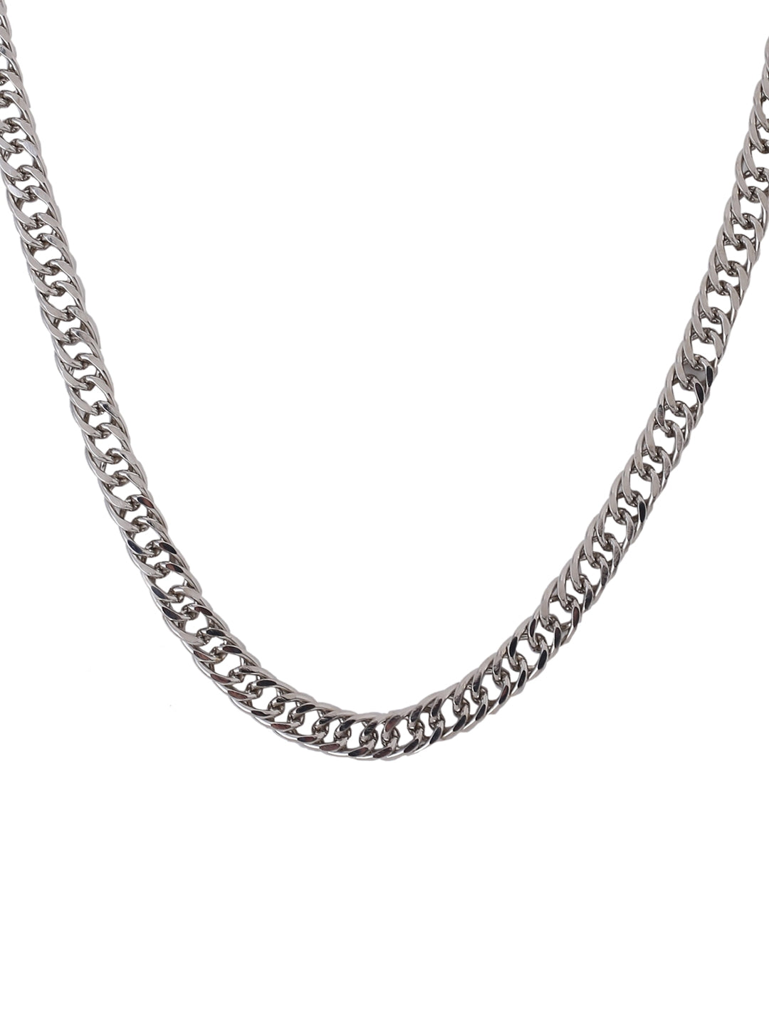 Silver Toned Minimal Chain For Boys-Viraasi